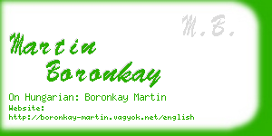 martin boronkay business card